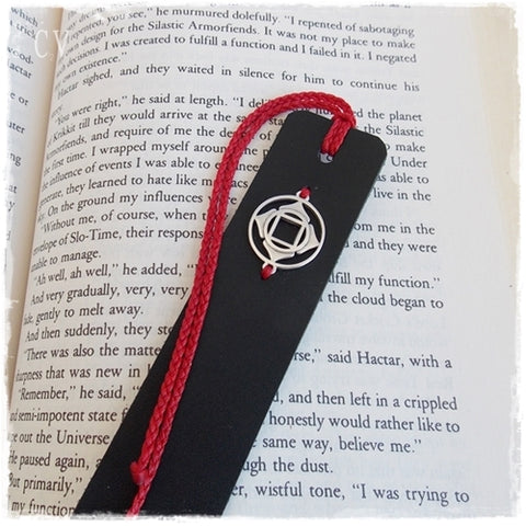 Root Chakra Personalized Leather Bookmark