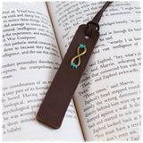 Personalized MINI Infinity Leather Bookmark
