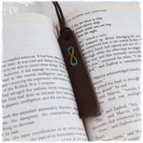 Custom Engraved MINI Infinity Leather Bookmark