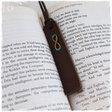 Personalized 3rd Anniversary MINI Infinity Leather Bookmark