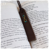Personalized 3rd Anniversary MINI Infinity Leather Bookmark