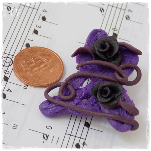 Black Roses Gothic Brooch Pin