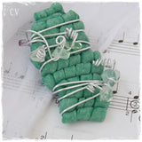 Organic Mint Green Polymer Clay Brooch Pin