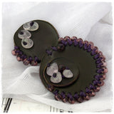 Gothic Leather Purple Broach