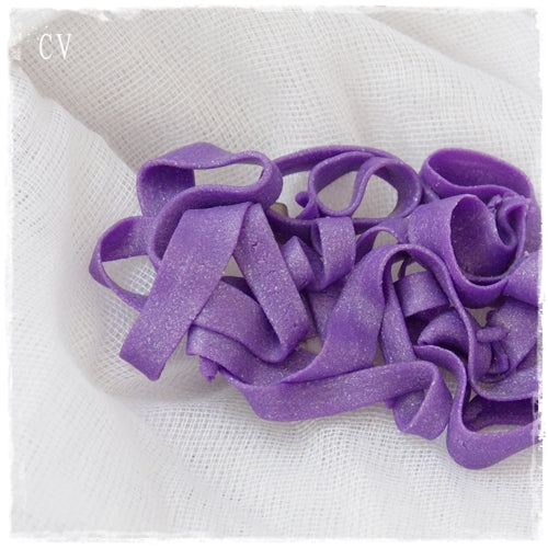 Tagliatelle Polymer Clay Purple Brooch