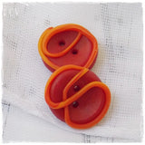 Small Red Polymer Clay Buttons