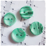 Green Round Polymer Clay Buttons
