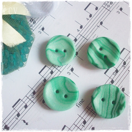 Mint Green Round Buttons