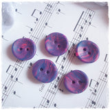 Handmade Pink and Blue Buttons