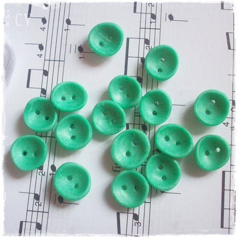 Mint Green Polymer Clay Buttons