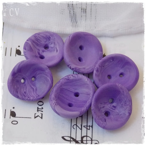 Small Lila Polymer Clay Buttons