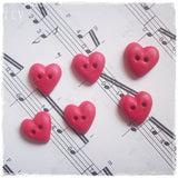 Polymer Clay Heart Buttons