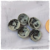 Round Grey Polymer Clay Buttons
