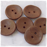 Large Brown Polymer Clay Buttons