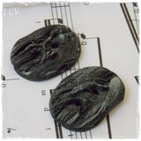 Large Black Polymer Clay Buttons