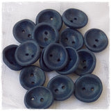 Handmade Oval Blue Buttons