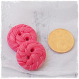 Small Pink Polymer Clay Buttons