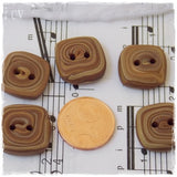 Square Handmade Polymer Clay Artistic Buttons