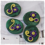 Floral Polymer Clay Buttons
