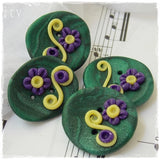Forest Polymer Clay Buttons