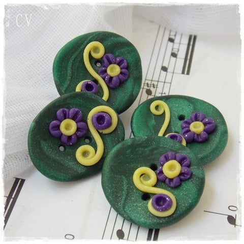 Large Polymer Clay Buttons