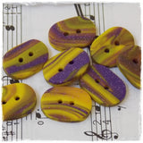 Small Striped Polymer Clay Buttons