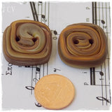 Large Square Brown Buttons