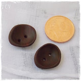 Small Brown Polymer Clay Buttons