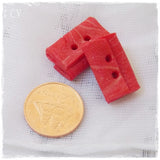 Handmade Red Toggle Buttons