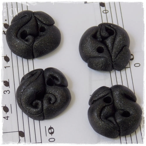 Black Artistic Buttons