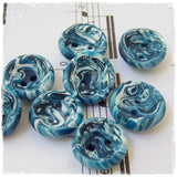 Navy Blue Polymer Clay Buttons