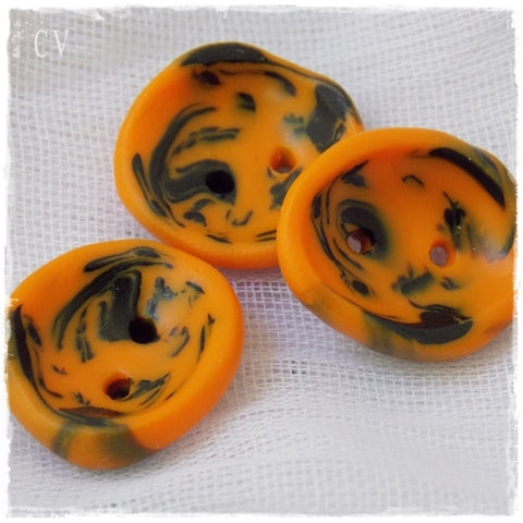 Artistic Halloween Polymer Clay Buttons