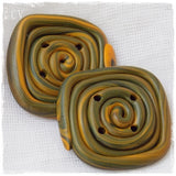 Spiral Oversized Polymer Clay Buttons