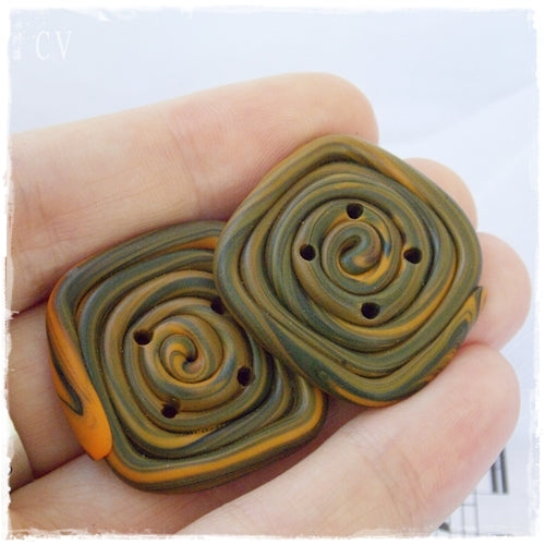 Oversized Square Buttons