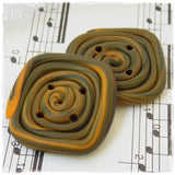 Extra Large Polymer Clay Spiral Buttons