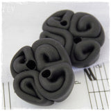 Gothic Black Polymer Clay Buttons