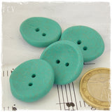 Oversized Turquoise Polymer Clay Buttons