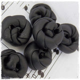 Black Polymer Clay Buttons