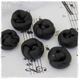 Small Black Polymer Clay Buttons