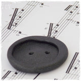 Giant Black Polymer Clay Button