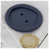 Giant Blue Polymer Clay Button