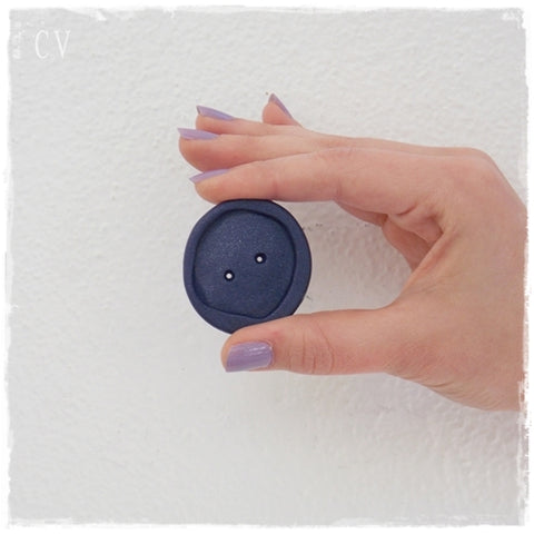 Oversized Dark Blue Button