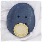 Large Navy Blue Polymer Clay Button