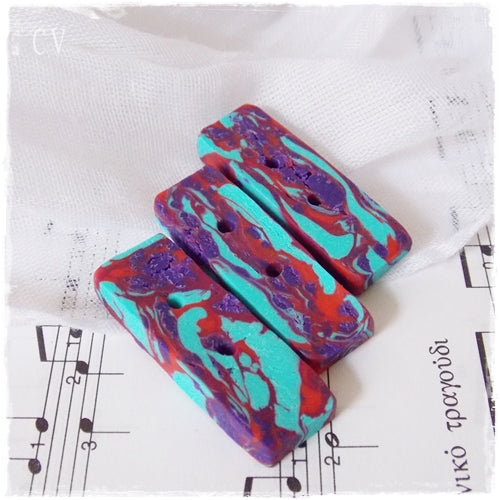 Jumbo Polymer Clay Buttons