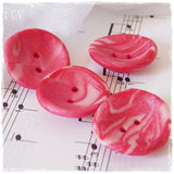 Jumbo Pink Polymer Clay Buttons