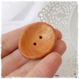 Oversized Copper Brown Polymer Clay Button