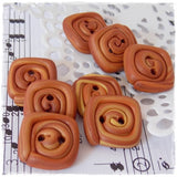Small Square Polymer Clay Buttons