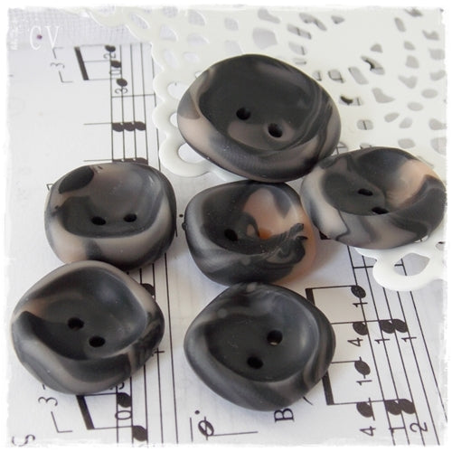 Handmade Square Black Buttons