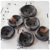 Artistic Black Polymer Clay Buttons