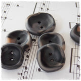 Handmade Gothic Black Polymer Clay Buttons